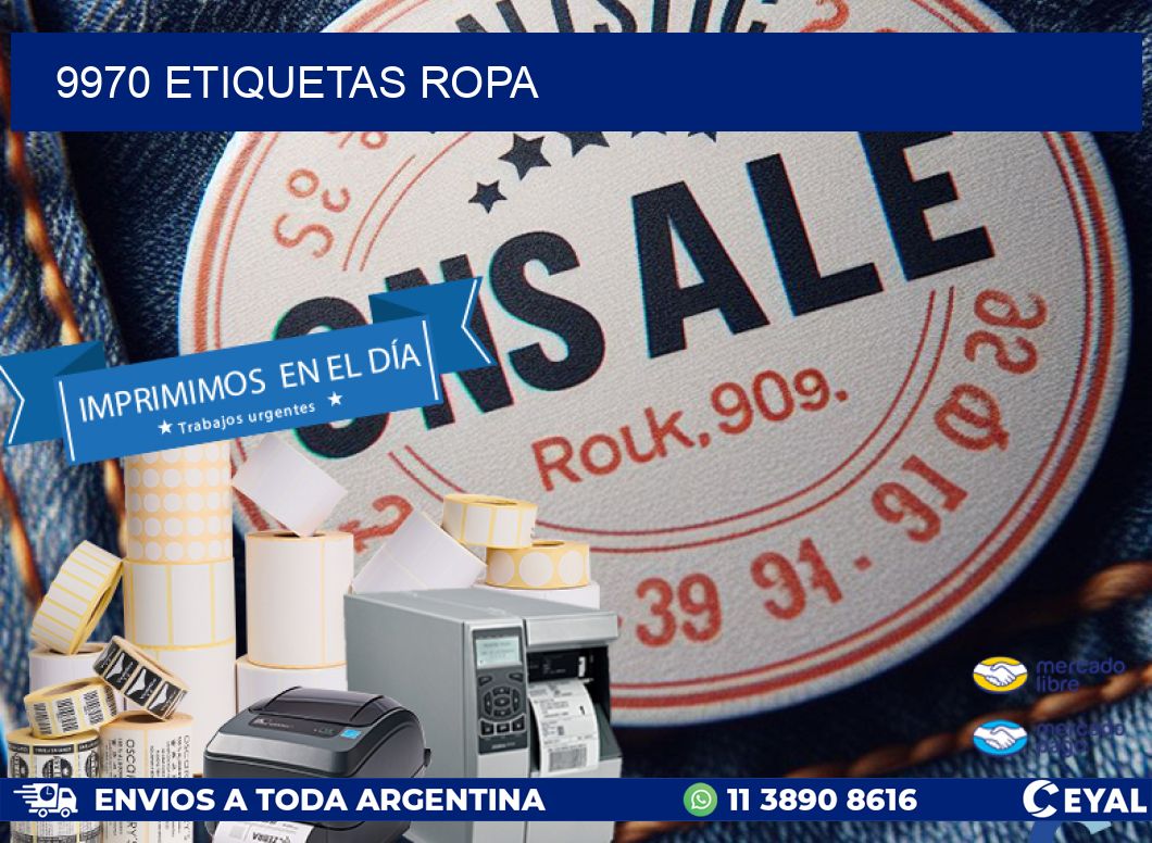 9970 ETIQUETAS ROPA