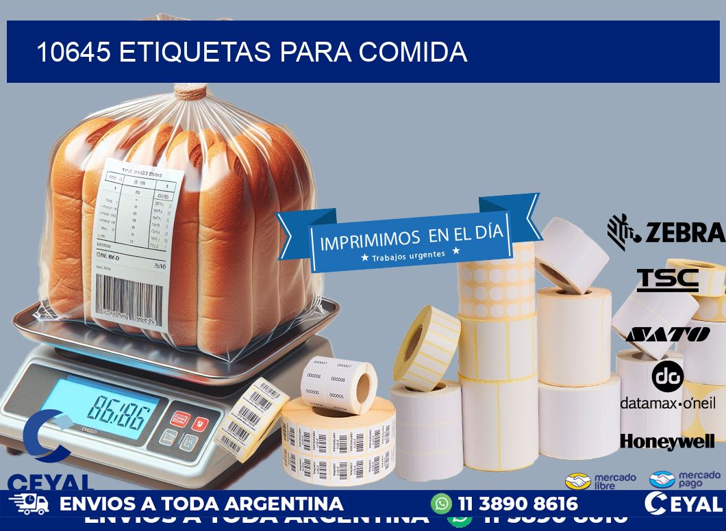 10645 ETIQUETAS PARA COMIDA