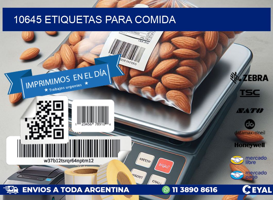 10645 ETIQUETAS PARA COMIDA