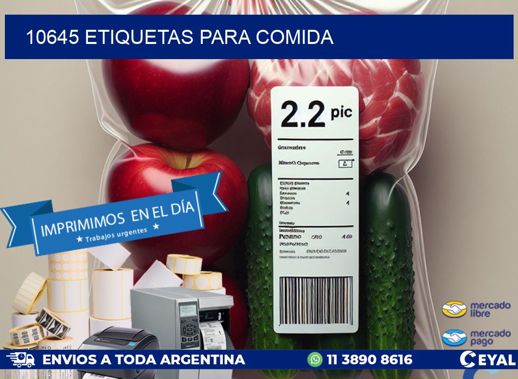 10645 ETIQUETAS PARA COMIDA
