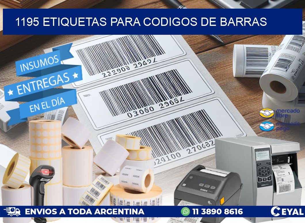 1195 ETIQUETAS PARA CODIGOS DE BARRAS