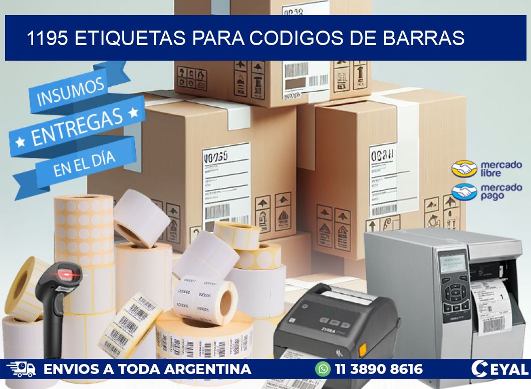 1195 ETIQUETAS PARA CODIGOS DE BARRAS