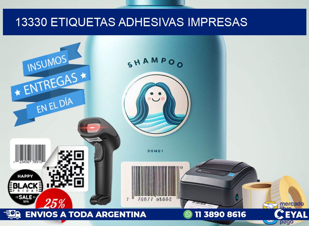 13330 ETIQUETAS ADHESIVAS IMPRESAS