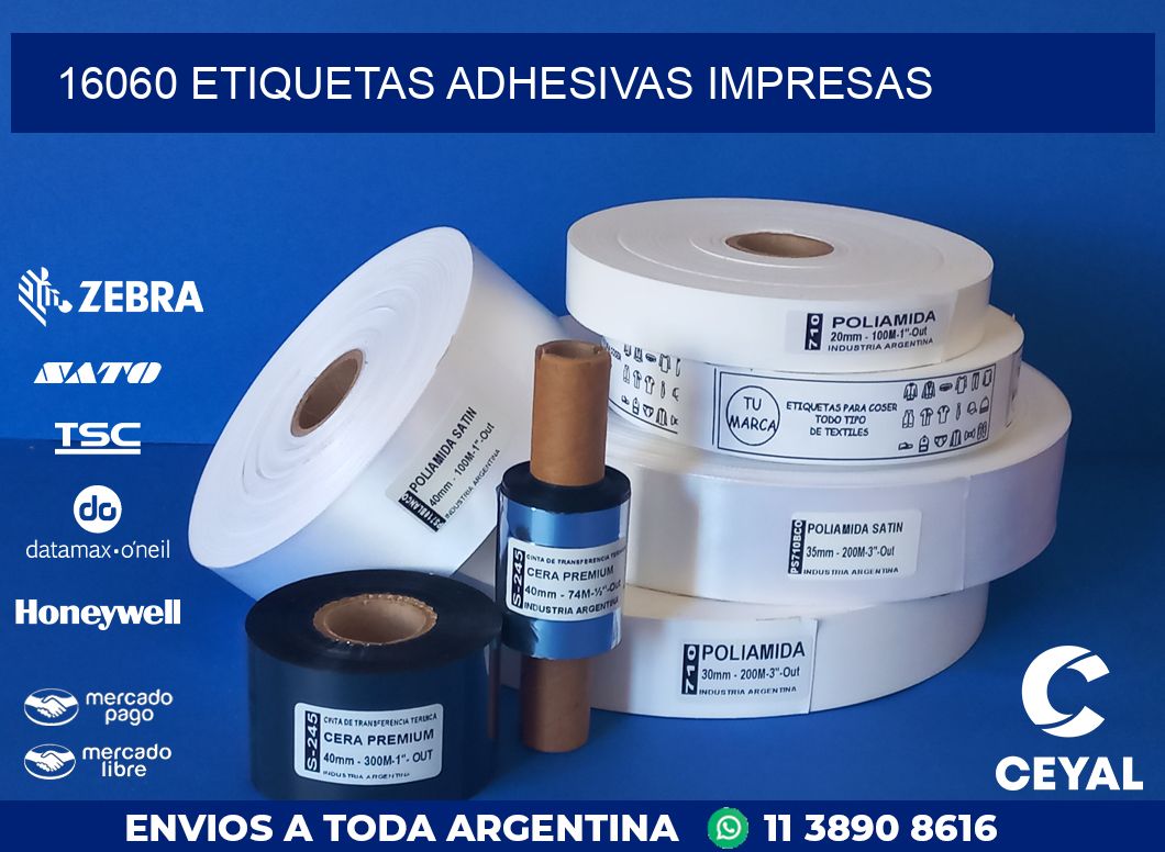 16060 ETIQUETAS ADHESIVAS IMPRESAS