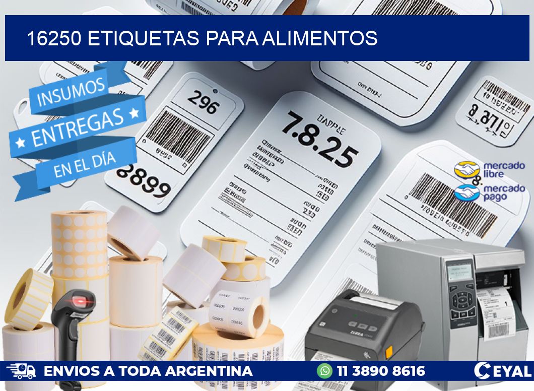 16250 ETIQUETAS PARA ALIMENTOS