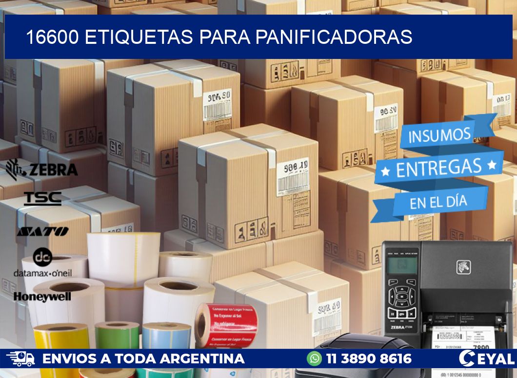 16600 ETIQUETAS PARA PANIFICADORAS