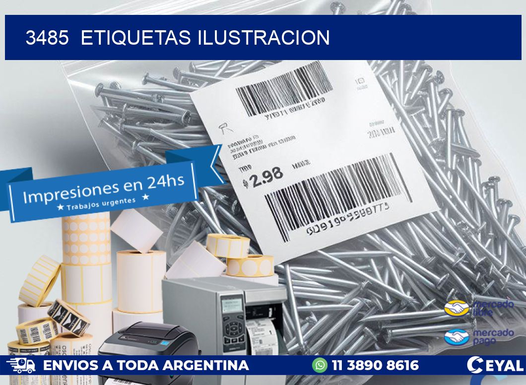 3485 ETIQUETAS ILUSTRACION