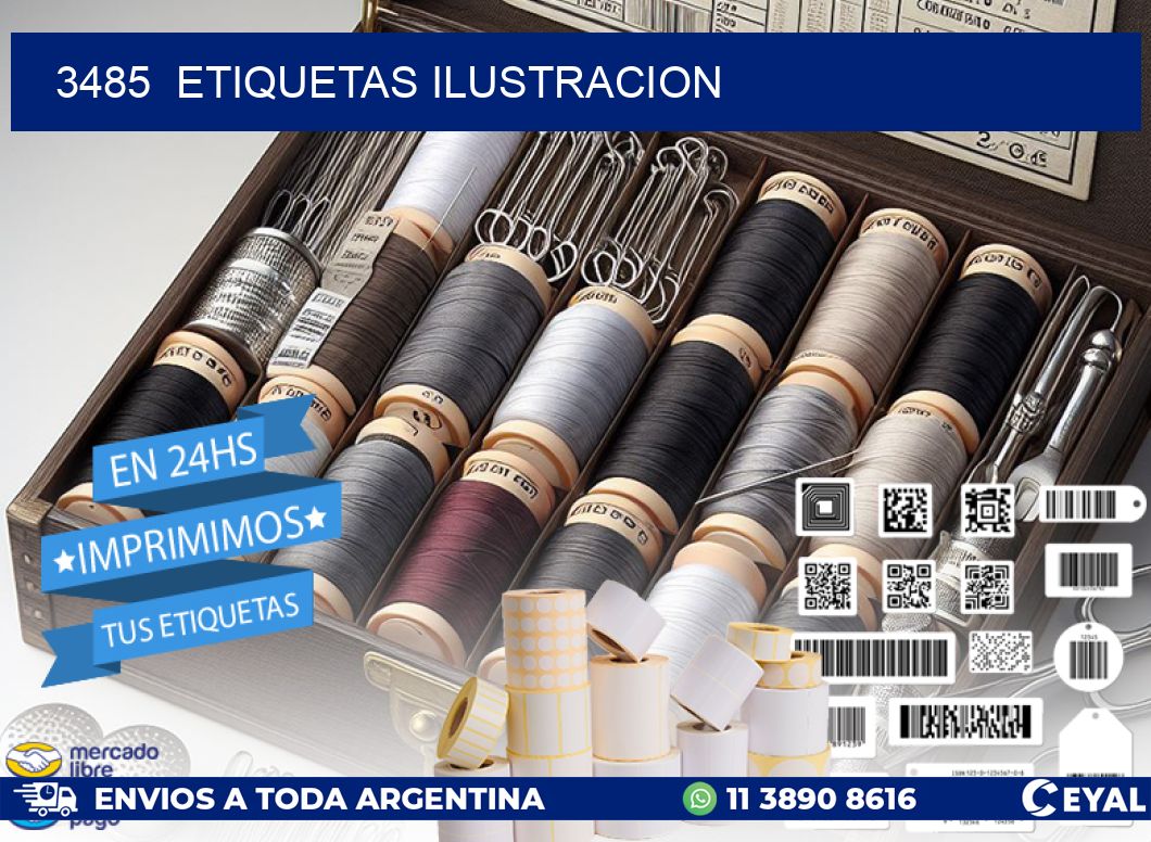 3485 ETIQUETAS ILUSTRACION