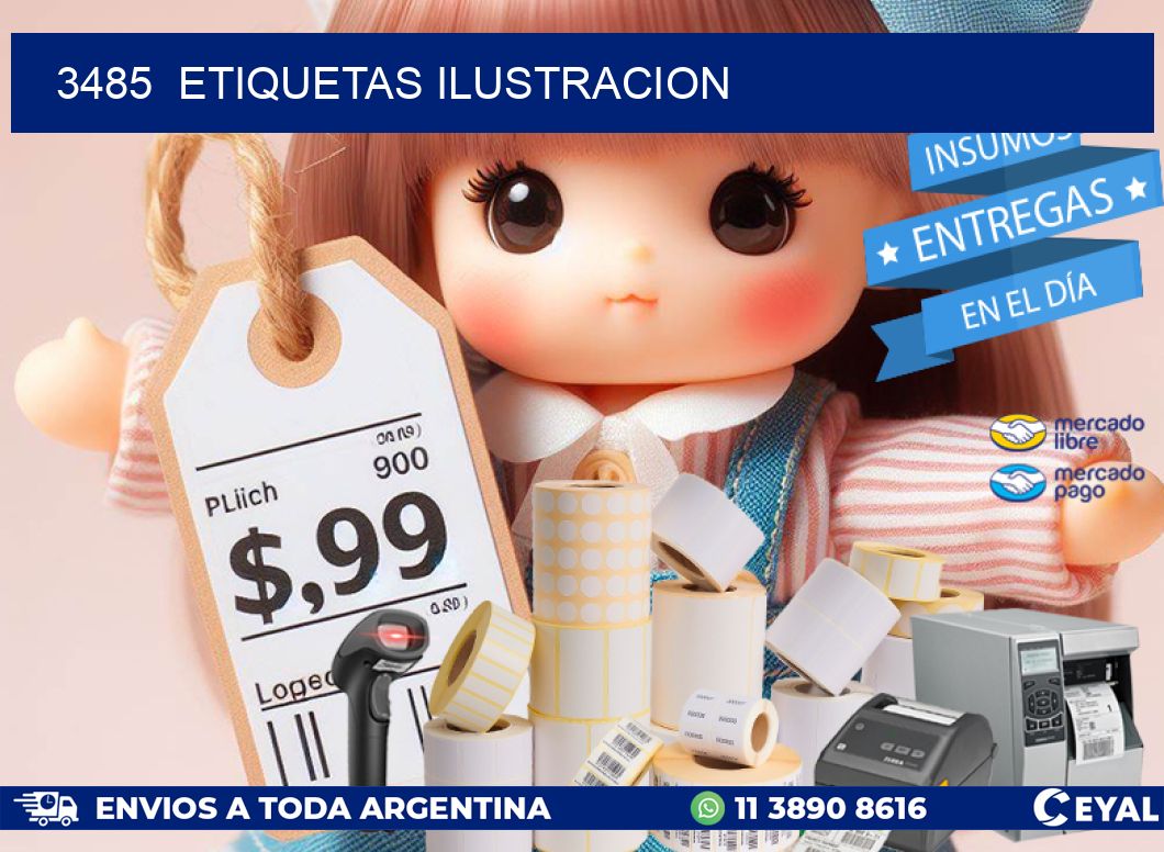 3485 ETIQUETAS ILUSTRACION