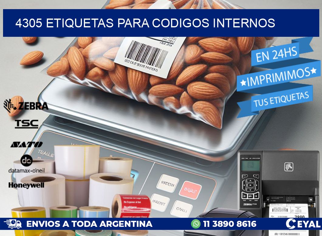 4305 ETIQUETAS PARA CODIGOS INTERNOS