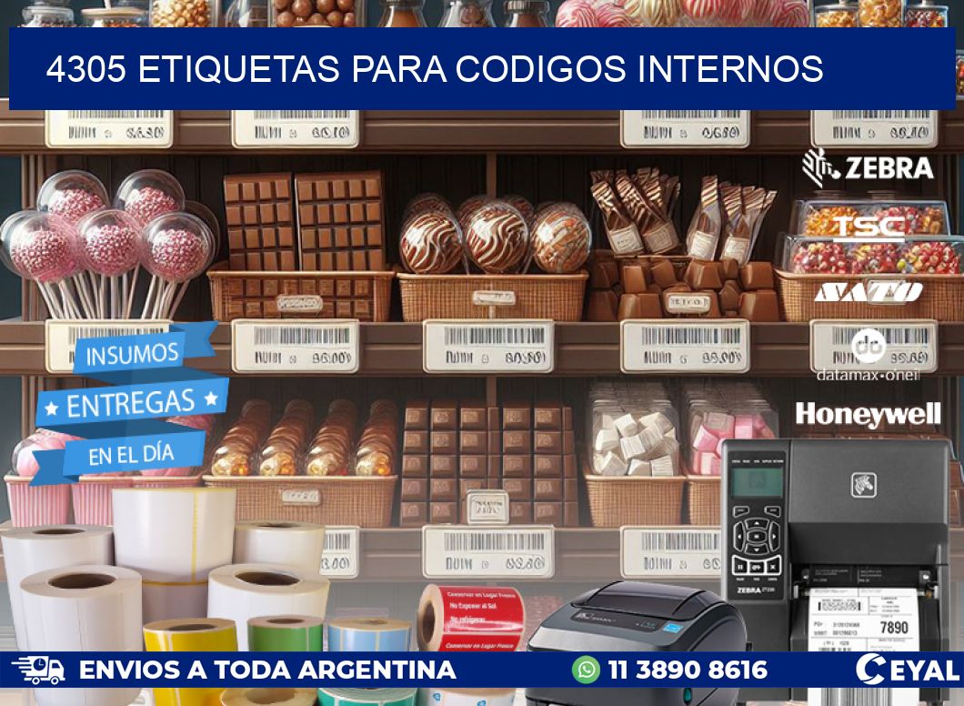 4305 ETIQUETAS PARA CODIGOS INTERNOS