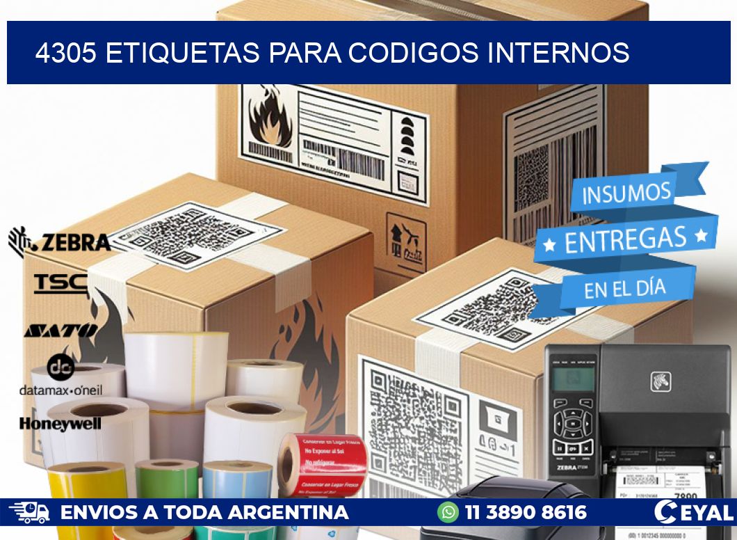 4305 ETIQUETAS PARA CODIGOS INTERNOS