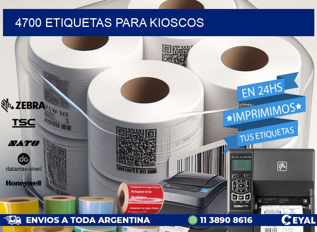 4700 ETIQUETAS PARA KIOSCOS