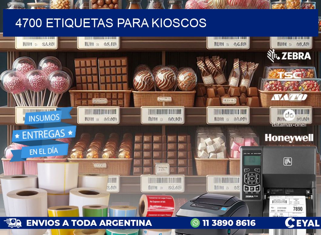 4700 ETIQUETAS PARA KIOSCOS
