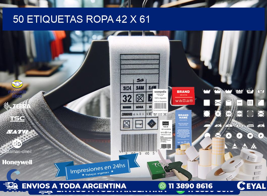 50 ETIQUETAS ROPA 42 x 61