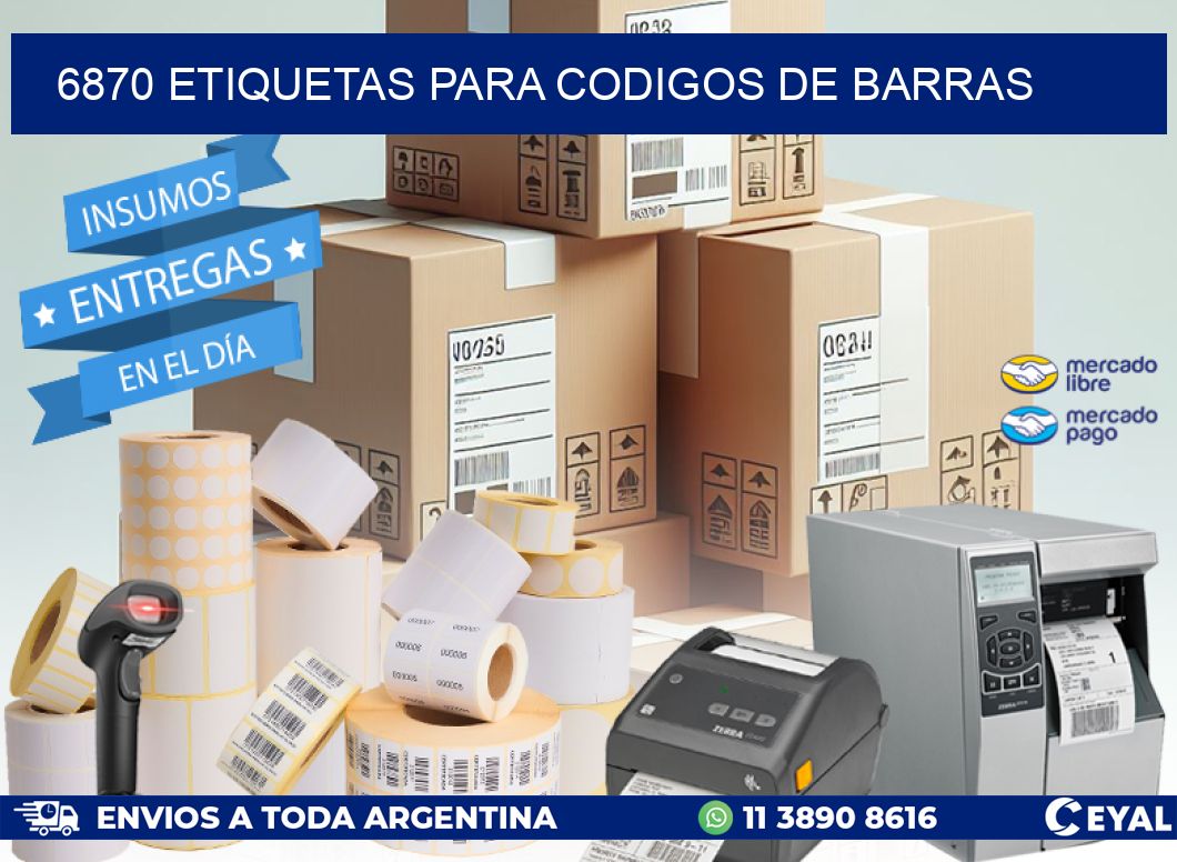 6870 ETIQUETAS PARA CODIGOS DE BARRAS