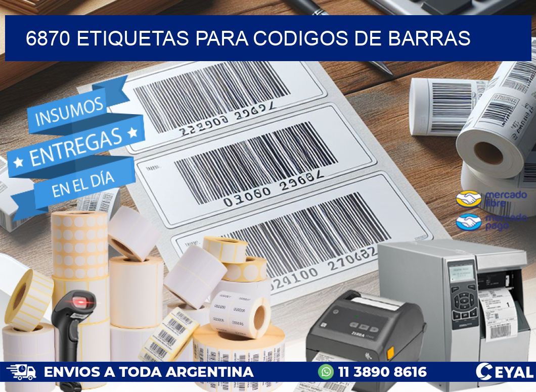 6870 ETIQUETAS PARA CODIGOS DE BARRAS