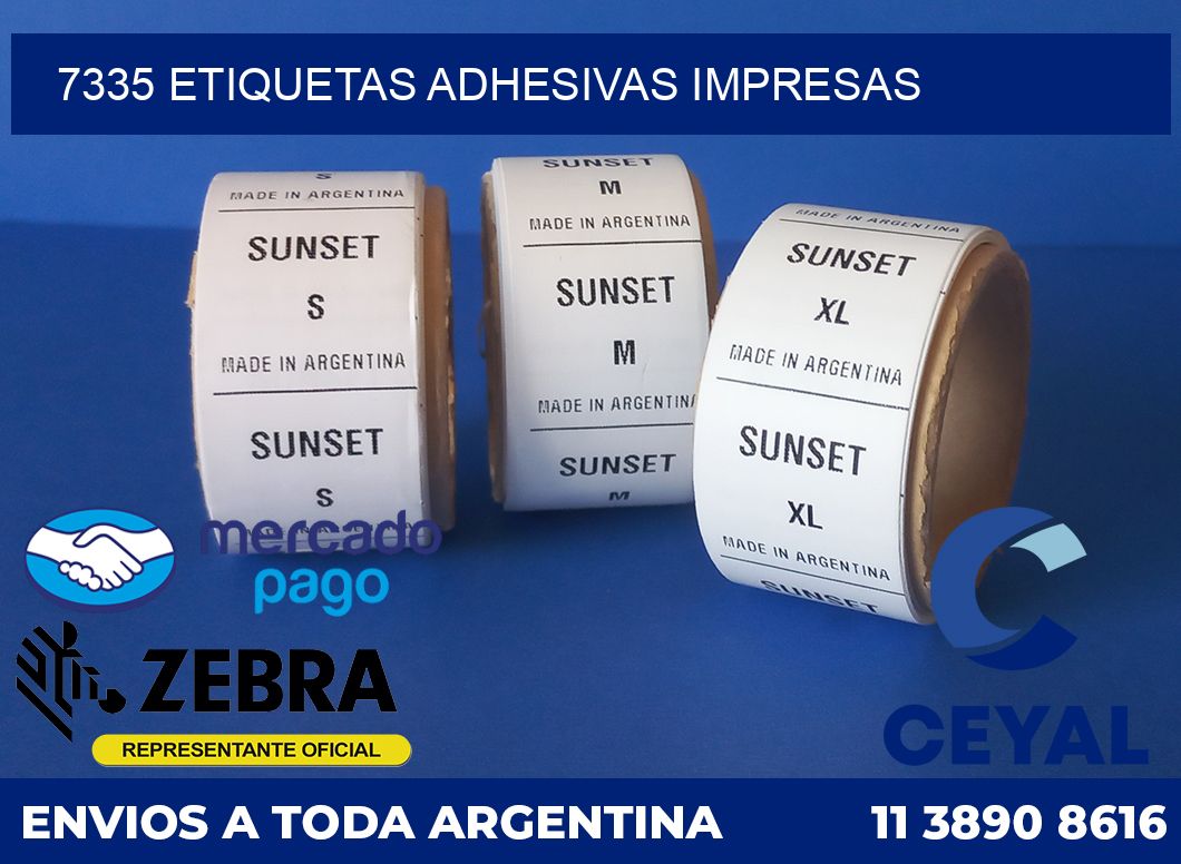 7335 ETIQUETAS ADHESIVAS IMPRESAS
