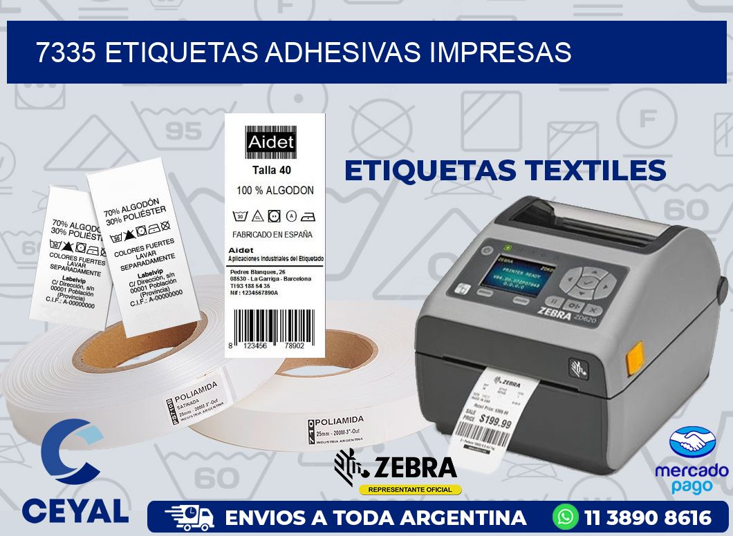 7335 ETIQUETAS ADHESIVAS IMPRESAS
