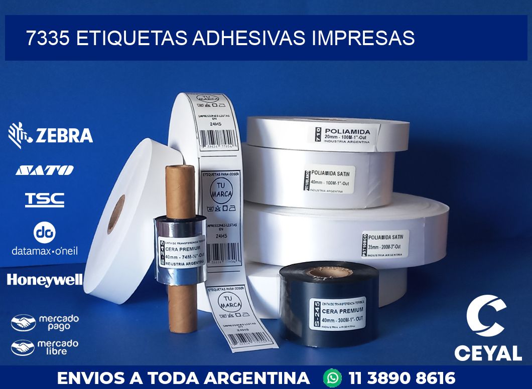 7335 ETIQUETAS ADHESIVAS IMPRESAS