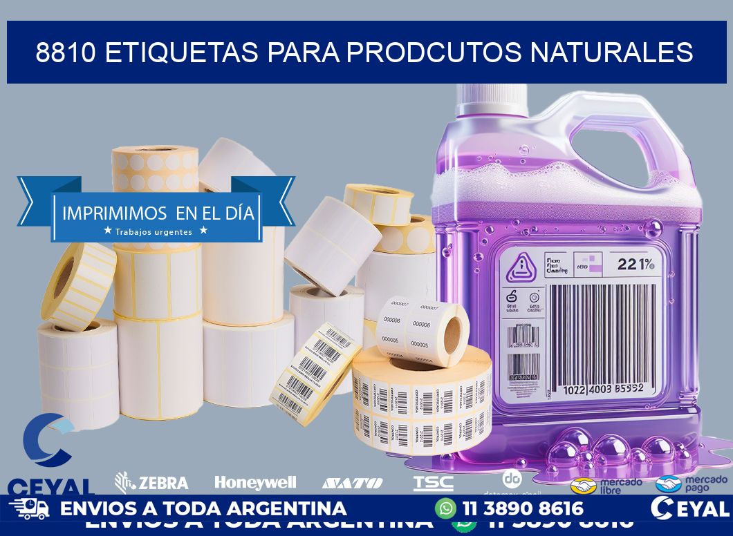 8810 ETIQUETAS PARA PRODCUTOS NATURALES