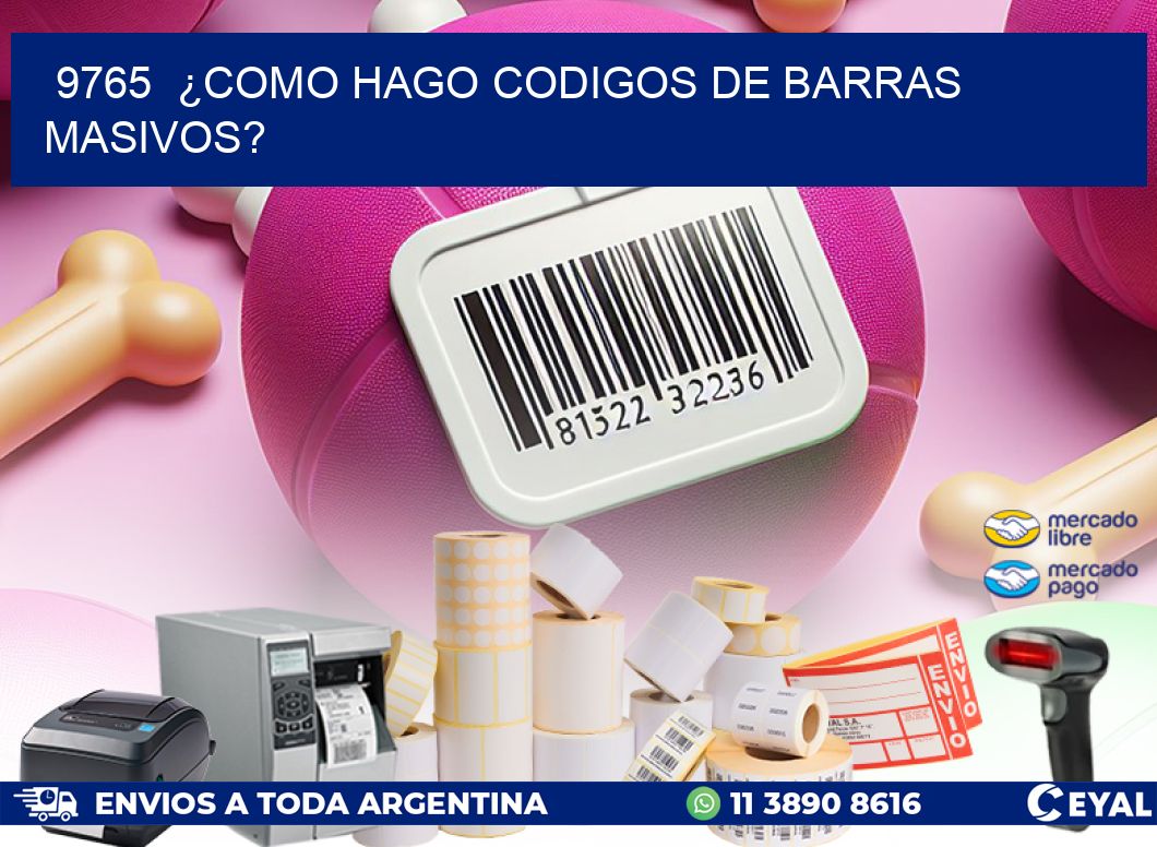 9765  ¿COMO HAGO CODIGOS DE BARRAS MASIVOS?
