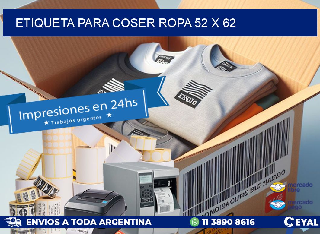 ETIQUETA PARA COSER ROPA 52 x 62