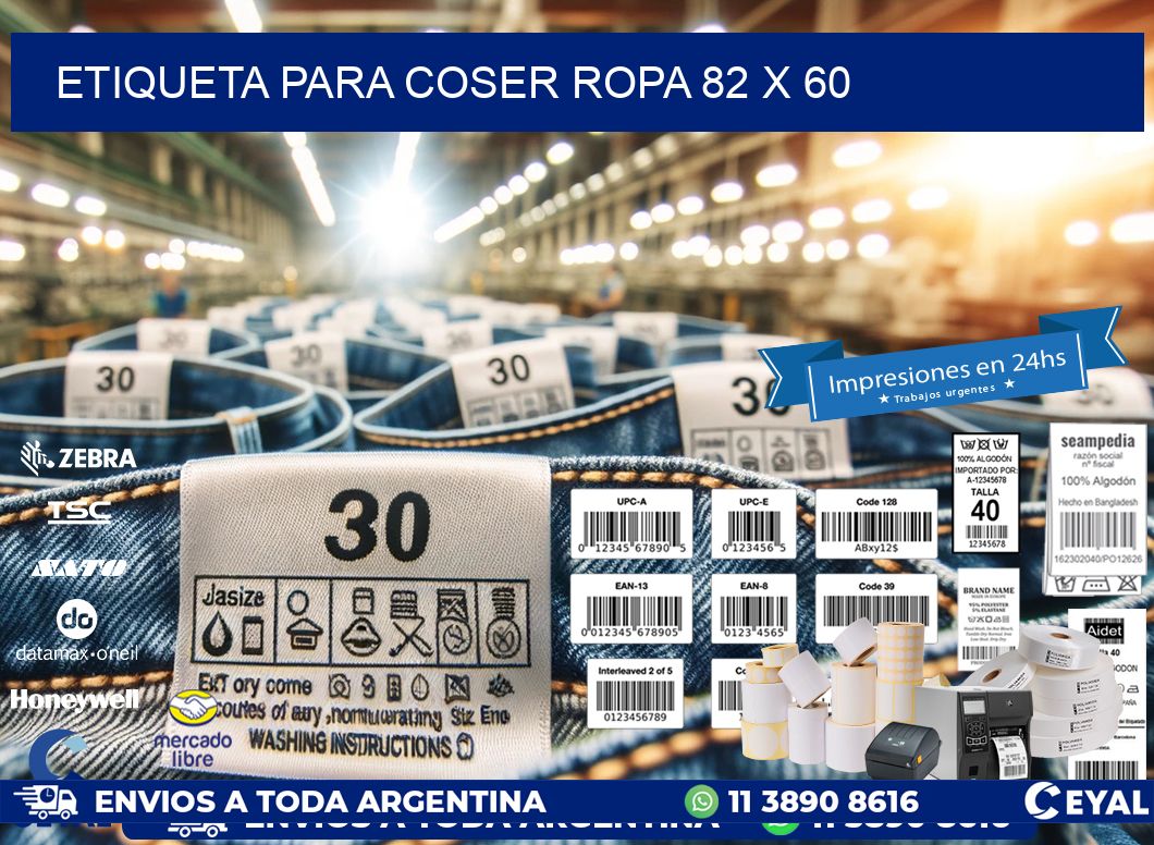ETIQUETA PARA COSER ROPA 82 x 60
