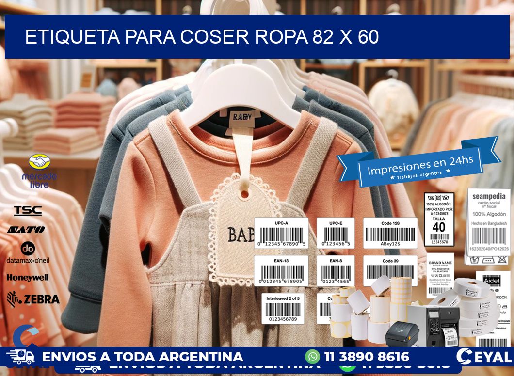 ETIQUETA PARA COSER ROPA 82 x 60