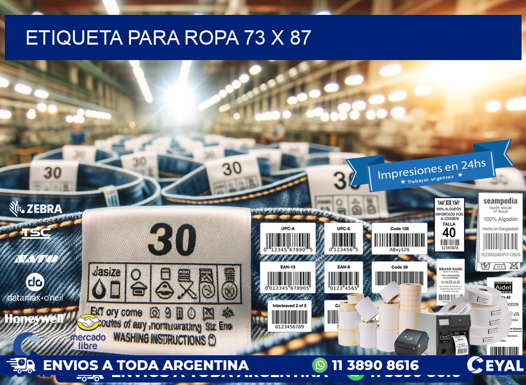 ETIQUETA PARA ROPA 73 x 87