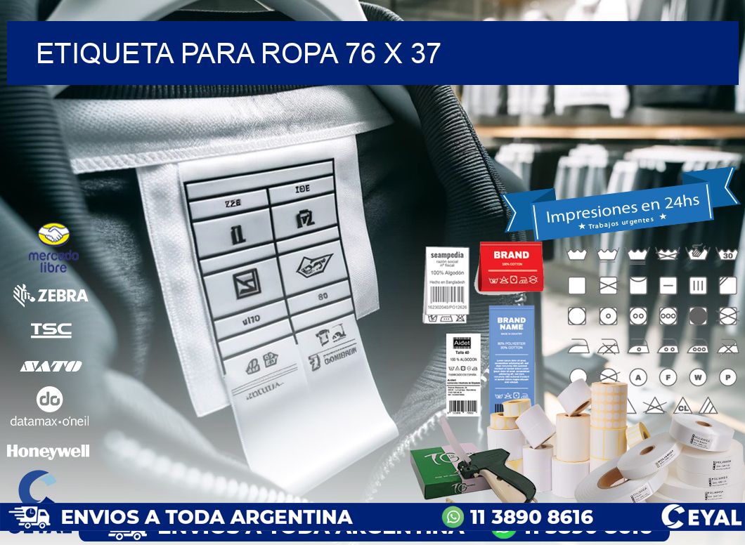 ETIQUETA PARA ROPA 76 x 37