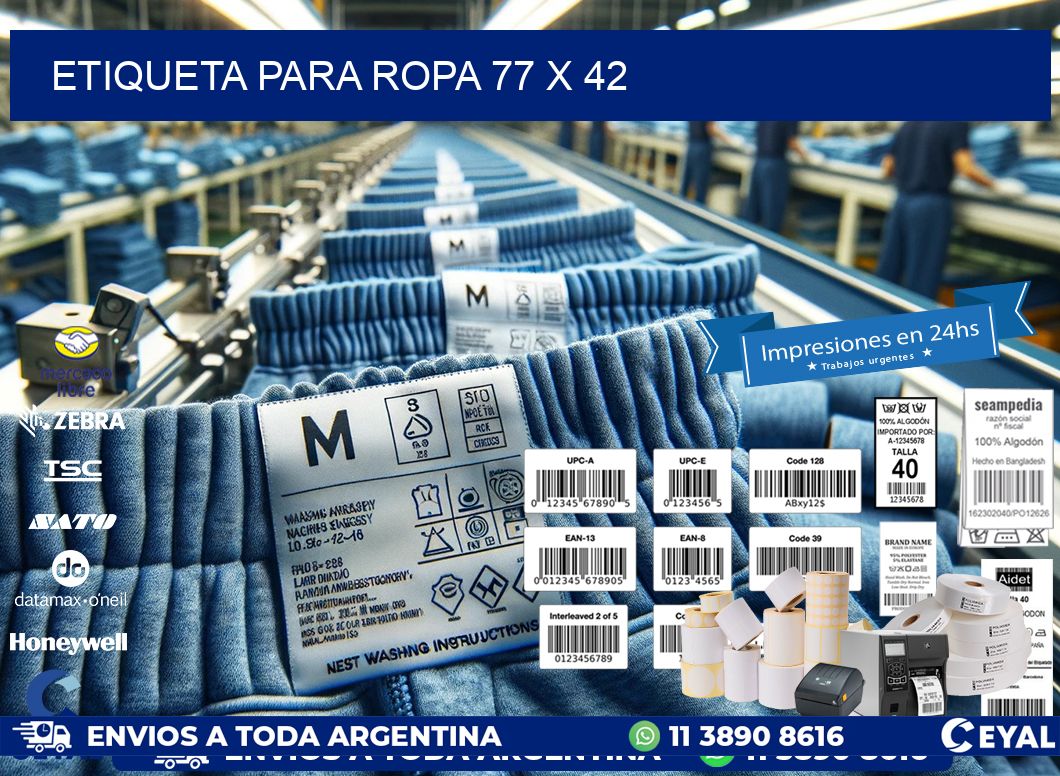 ETIQUETA PARA ROPA 77 x 42