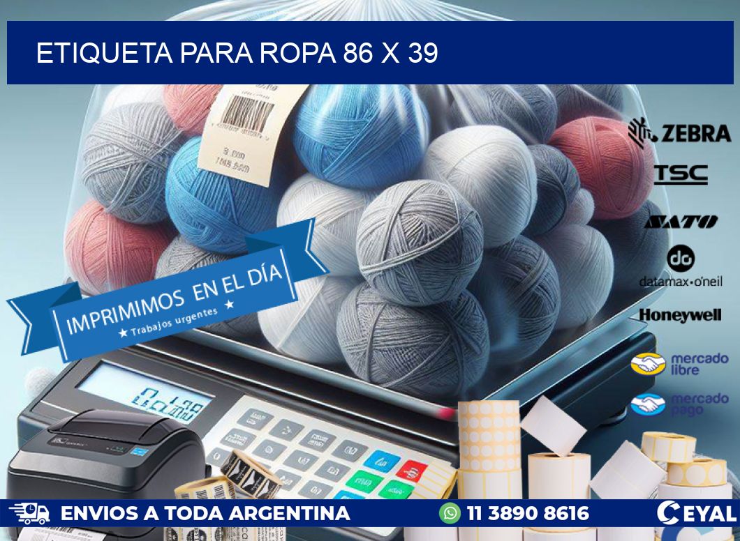 ETIQUETA PARA ROPA 86 x 39