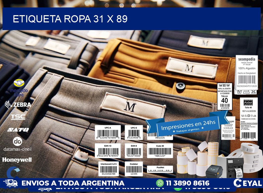 ETIQUETA ROPA 31 x 89