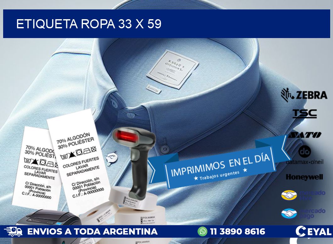 ETIQUETA ROPA 33 x 59