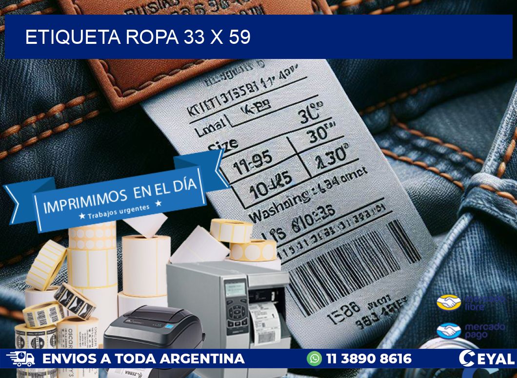 ETIQUETA ROPA 33 x 59