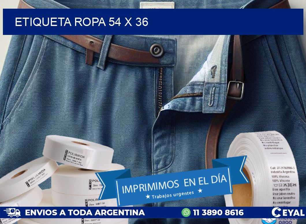ETIQUETA ROPA 54 x 36