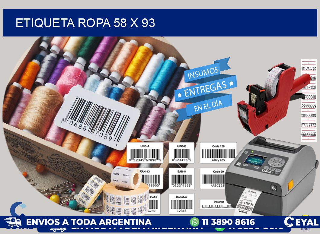 ETIQUETA ROPA 58 x 93