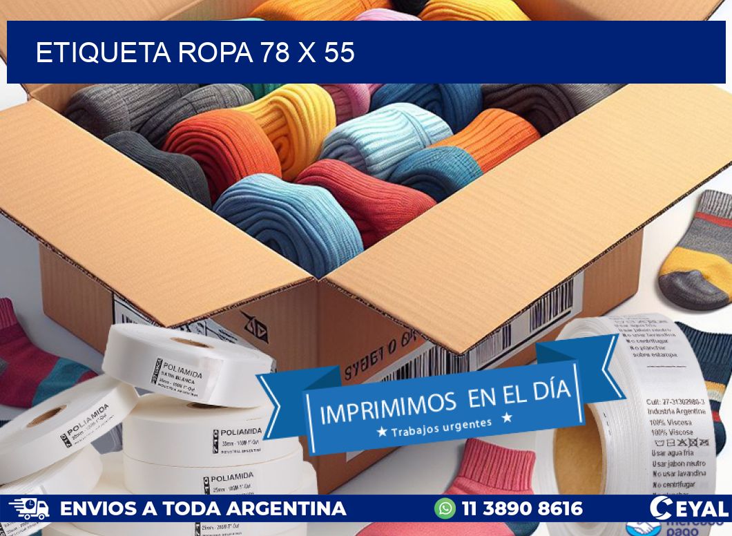 ETIQUETA ROPA 78 x 55