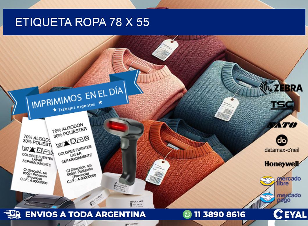 ETIQUETA ROPA 78 x 55