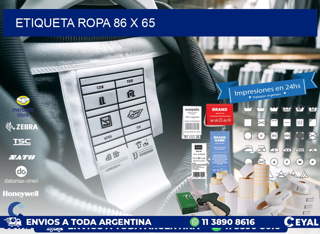 ETIQUETA ROPA 86 x 65