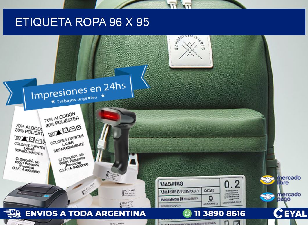 ETIQUETA ROPA 96 x 95