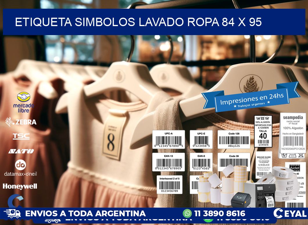ETIQUETA SIMBOLOS LAVADO ROPA 84 x 95