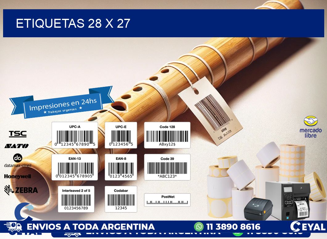 ETIQUETAS 28 x 27