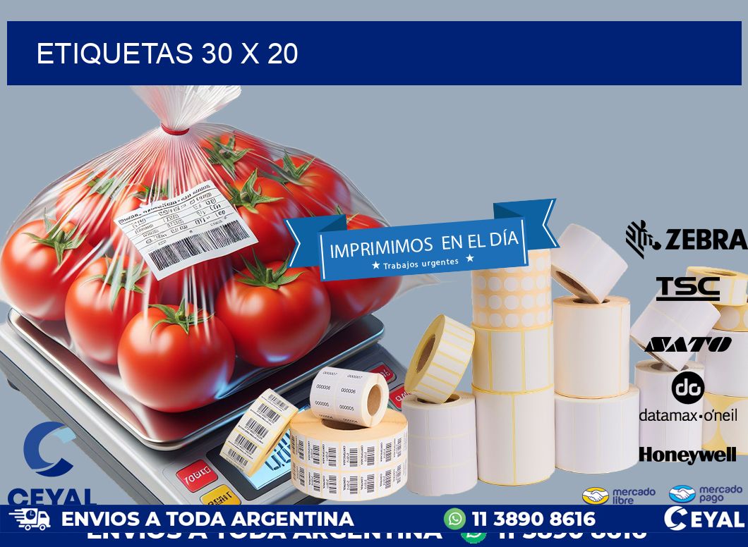 ETIQUETAS 30 x 20
