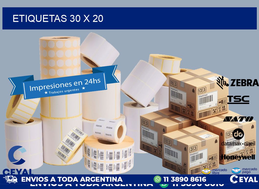 ETIQUETAS 30 x 20