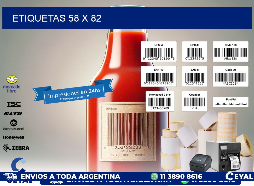 ETIQUETAS 58 x 82