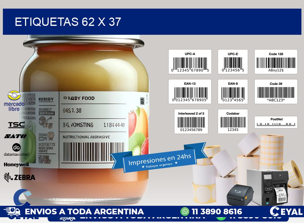 ETIQUETAS 62 x 37