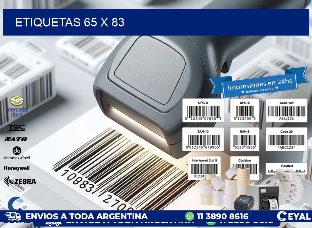 ETIQUETAS 65 x 83