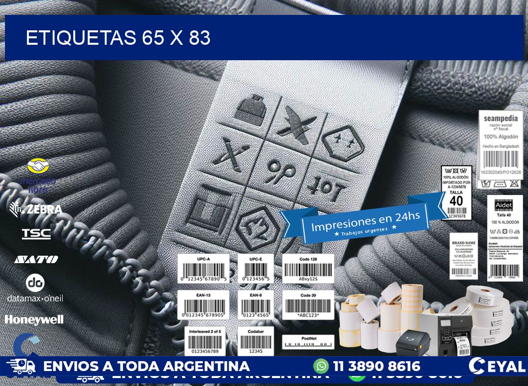 ETIQUETAS 65 x 83